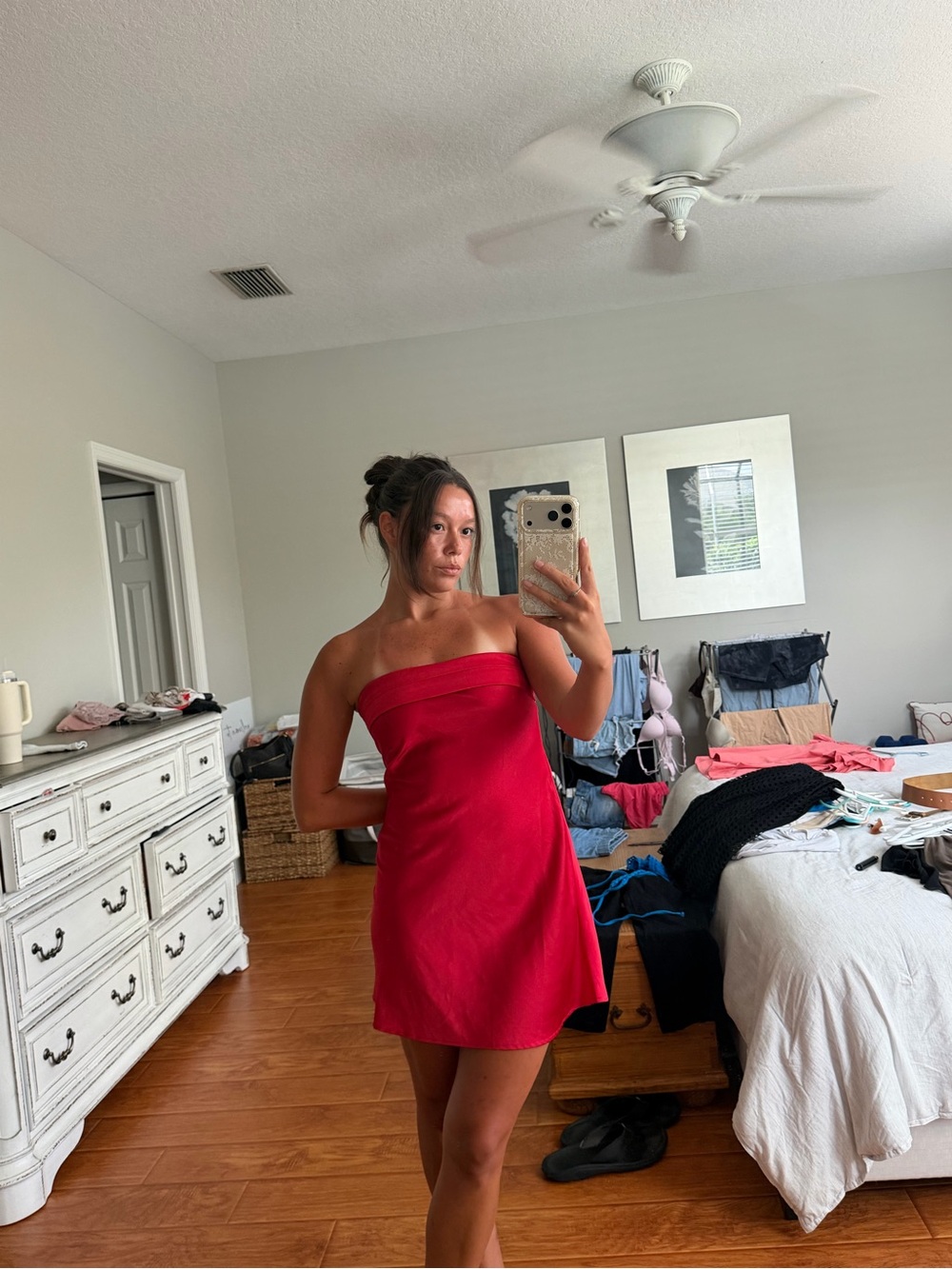 Princess Polly Strapless Red Mini Dress